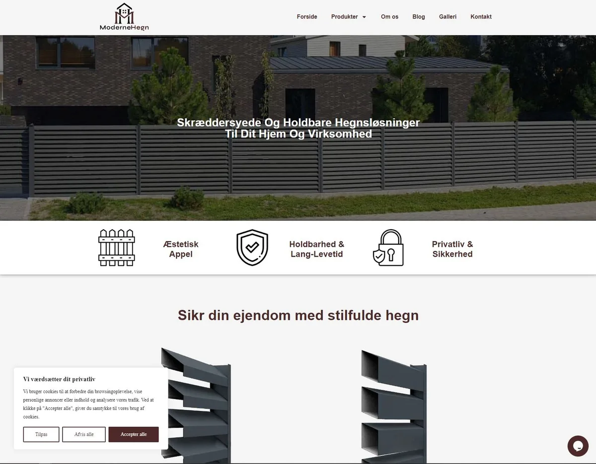 Moderne Hegn website project